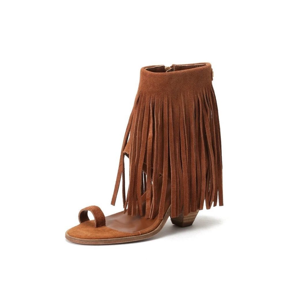 - AUSTRALIA LUXE COLLECTIVE FRINGED SUEDE POCAHONTAS SANDALS